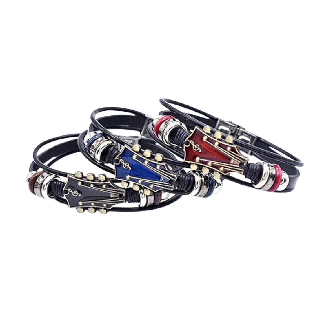 Pulsera de guitarra cuero sintético
