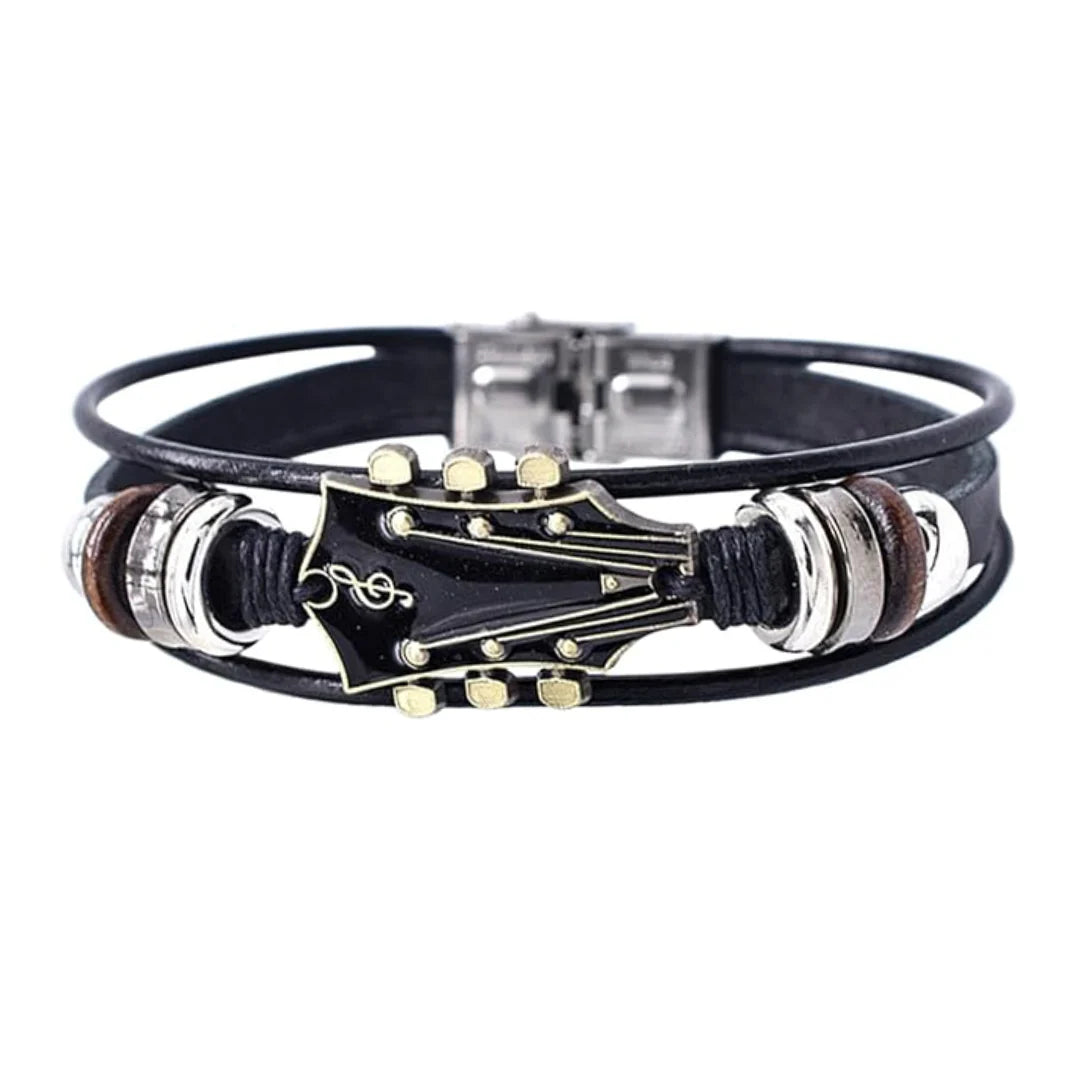 Pulsera de guitarra cuero sintético